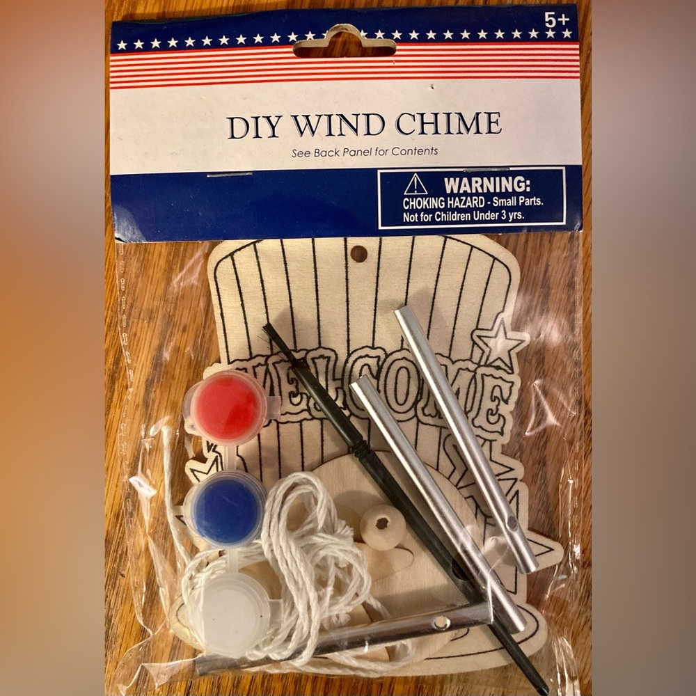 DIY WIND CHIME, fun 4th of July activity for kids.